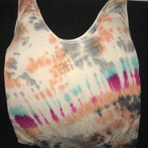 Short tie-dyed tank top
